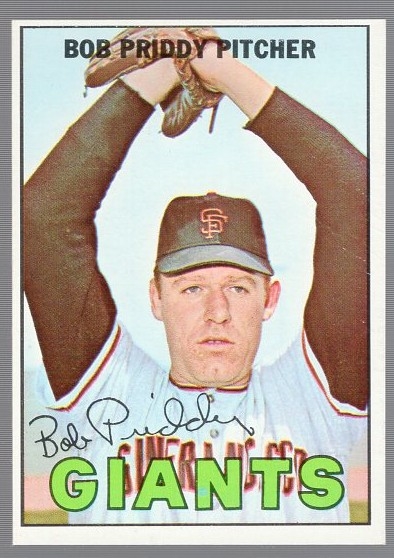 1967 Topps Baseball- #26 Bob Priddy, Giants- No Trade Statement Version