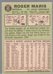 1967 Topps Baseball- #45 Roger Maris, Cards