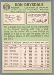 1967 Topps Baseball- #55 Don Drysdale, Dodgers