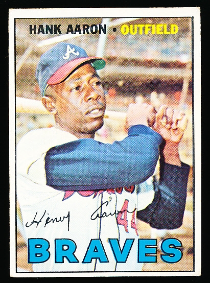 1967 Topps Baseball- #250 Hank Aaron, Braves