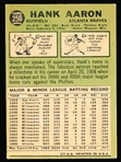 1967 Topps Baseball- #250 Hank Aaron, Braves