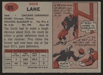 1957 Topps Fb- #85 Dick Lane RC, Cardinals