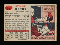 1957 Topps Fb- #94 Raymond Berry RC, Colts