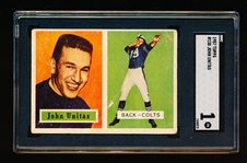 1957 Topps Fb-#138 Johnny Unitas RC- SGC 1(Poor)