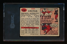 1957 Topps Fb-#138 Johnny Unitas RC- SGC 1(Poor)