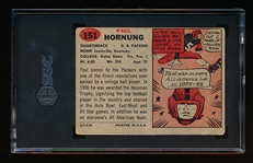 1957 Topps Fb- #151 Paul Hornung RC, Packers- SGC 2 (Good)
