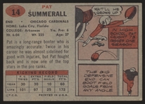 1957 Topps Fb-#14 Pat Summerall, Cardinals