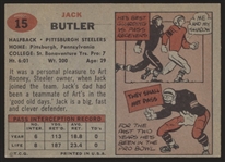 1957 Topps Fb-#15 Jack Butler RC, Steelers