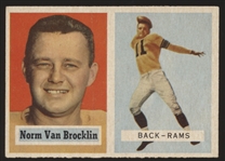 1957 Topps Fb-#22 Norm Van Brocklin, Rams
