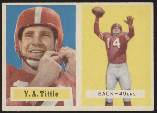 1957 Topps Fb-#30 Y.A. Tittle, 49ers