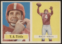 1957 Topps Fb-#30 Y.A. Tittle, 49ers