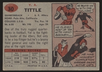 1957 Topps Fb-#30 Y.A. Tittle, 49ers
