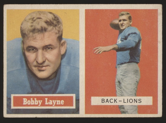 1957 Topps Fb- #32 Bobby Layne, Lions