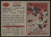 1957 Topps Fb- #32 Bobby Layne, Lions