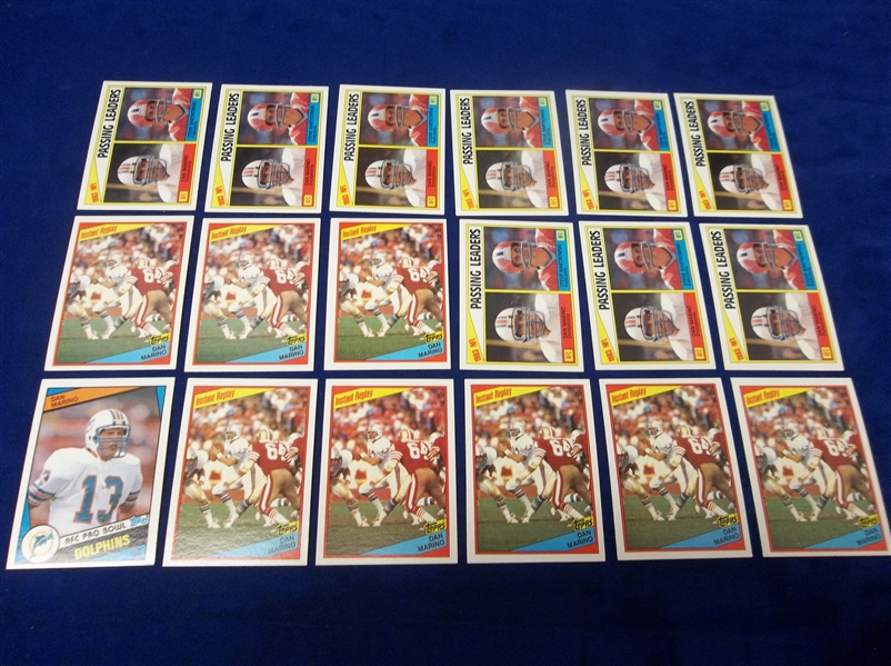 1984 Topps Football- 18 Asst. Cards with Dan Marino