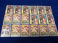 1984 Topps Football- 18 Asst. Cards with Dan Marino