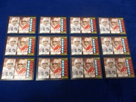 1985 Topps Ftbl.- #192 Passing Ldrs (Marino/ Montana)- 12 Cards