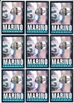 1985 Topps Football- #314 Dan Marino, Dolphins- 9 Cards