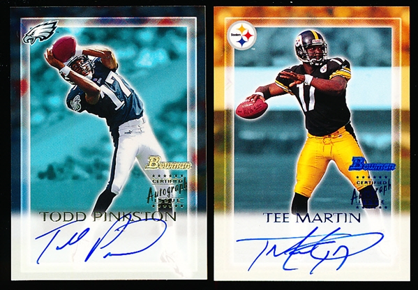 2000 Bowman Ftbl.- “Autographs"- 2 Diff.