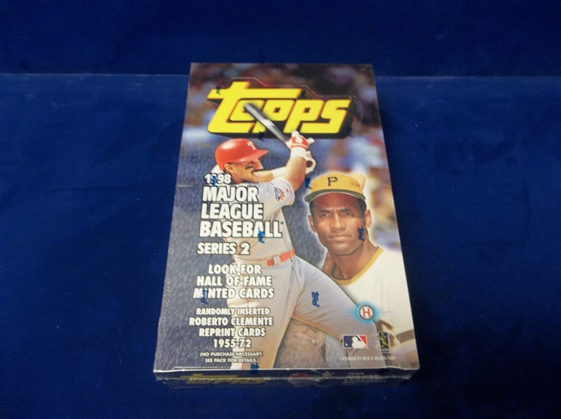 1998 Topps Bsbl.- 1 Unopened Series 2 Hobby Box