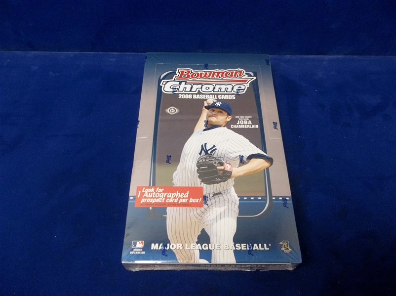2008 Bowman Chrome Bsbl.- 1 Factory Sealed Hobby Box