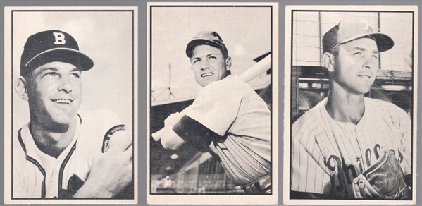 1953 Bowman Black & White Bb- 3 Diff