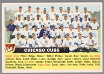 1956 Topps Baseball- #11 Chicago Cubs- Gray Back, Name Centered