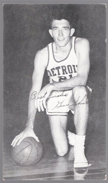 1958? Gene Shue Detroit Pistons NBA J. D. McCarthy Postcard