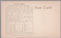 1923 Exhibit Boxing- Eugene Criqui, France, European Champion Featherweight
