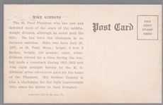 1923 Exhibit Boxing- Mike Gibbons, St. Paul, Minn.