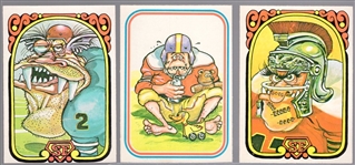 1974 Donruss Super Freaks Football Non-Sport- 1 Complete Set of 42 Sticker Cards