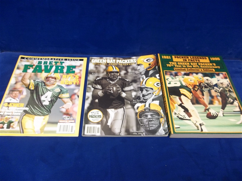 3 Diff. Green Bay Packers Softcover Books/ Magazines