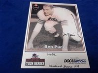 Autographed Ben Pucci Cleveland Browns NFL B/W 8-½" x 11" Photo