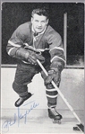 Autographed 1950s? Phil Goyette Montreal Canadiens NHL B/W 3-½" x 5-½" Photo