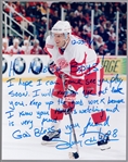 Autographed Steve Duchesne Detroit Red Wings NHL Color 8" x 10" Photo