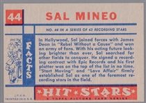1957 Topps Hit Stars Non-Sports #44 Sal Mineo