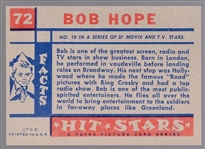 1957 Topps Hit Stars Non-Sports #72 Bob Hope