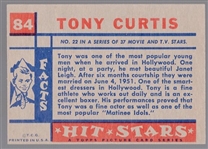 1957 Topps Hit Stars Non-Sports #84 Tony Curtis