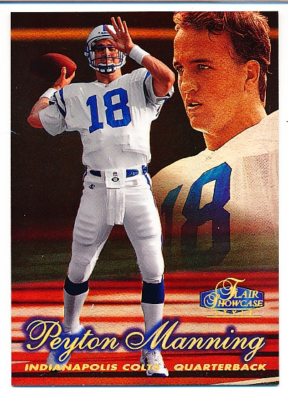 1998 Flair Showcase Ftbl.- #3 Peyton Manning RC, Colts- Row 2 Version