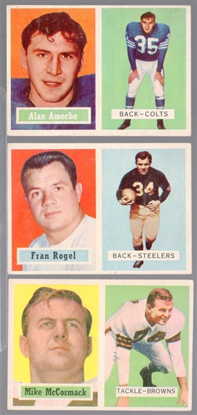 1957 Topps Fb- 3 Diff