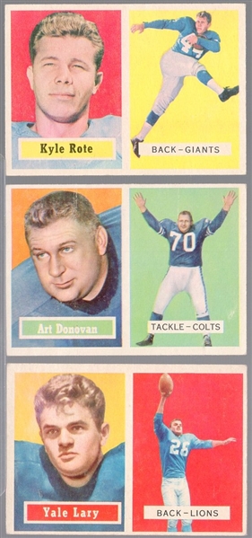 1957 Topps Football- 3 Diff