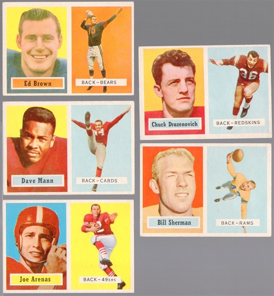 1957 Topps Football- 10 Diff