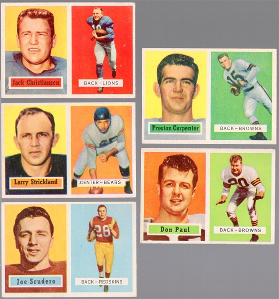 1957 Topps Football- 10 Diff