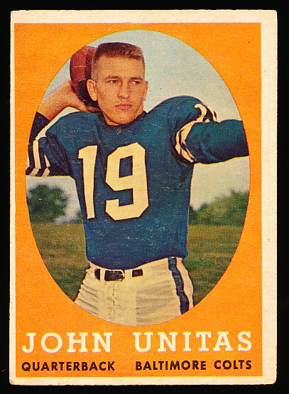 1958 Topps Football- #22 John Unitas, Colts