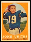 1958 Topps Football- #22 John Unitas, Colts