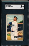 1951 Bowman Baseball- #165 Ted Williams, Red Sox- SGC 3(Vg)