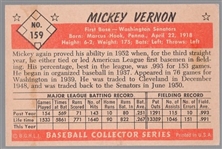 1953 Bowman Bb Color- #159 Mickey Vernon, Washington- Hi#