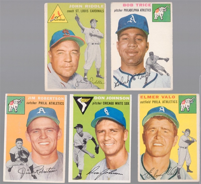 1954 Topps Baseball- 5 Diff