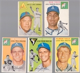 1954 Topps Baseball- 5 Diff