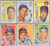 1954 Topps Baseball- 6 Diff